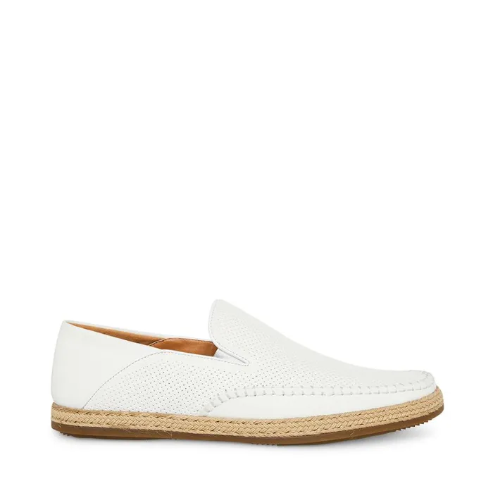 Steve Madden Caydenn White Leather Mens Casual