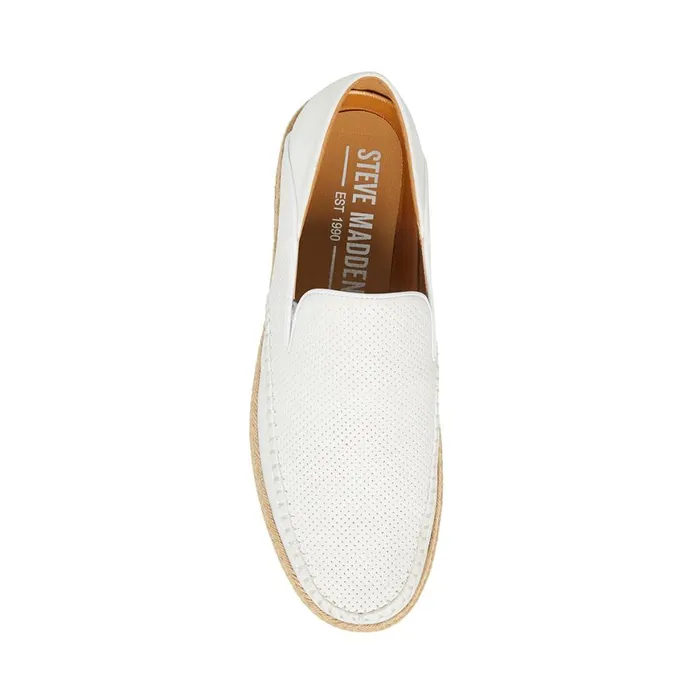 Steve Madden Caydenn White Leather Mens Casual Steve Madden Caydenn White Leather Mens Casual