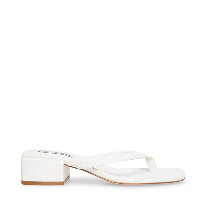 Steve Madden Claudette White Womens Sandals