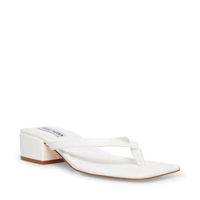 Steve Madden Claudette White Womens Sandals