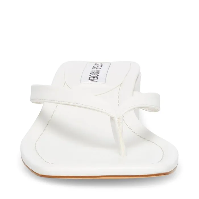 Steve Madden Claudette White Womens Sandals