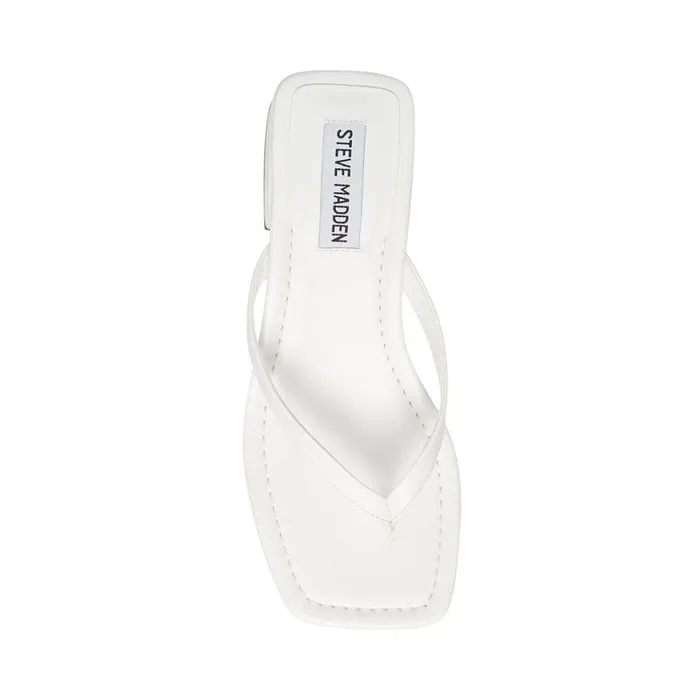 Steve Madden Claudette White Womens Sandals