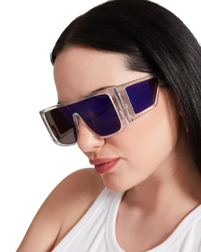 Steve Madden Colt Sunglasses Clear Womens Sunglasses