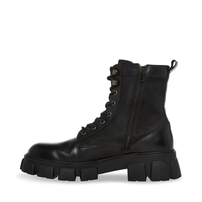 Steve Madden Cortina Black Leather Mens Boots Steve Madden Cortina Black Leather Mens Boots