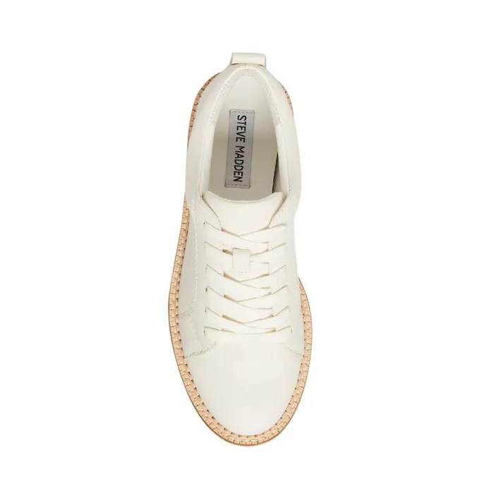 Steve Madden Dawson White Womens Sneakers
