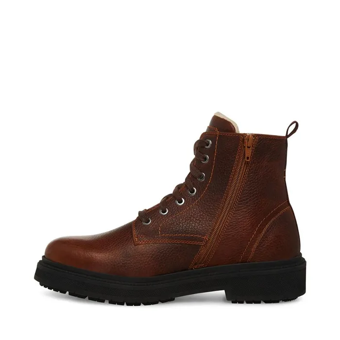 Steve Madden Denalii Brown Leather Mens Boots
