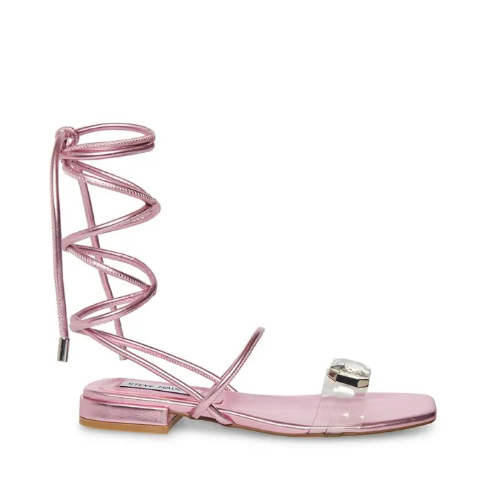 Steve Madden Francina Pink Metallic Womens Sandals