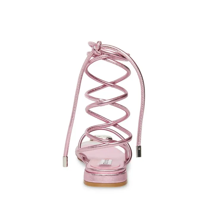 Steve Madden Francina Pink Metallic Womens Sandals
