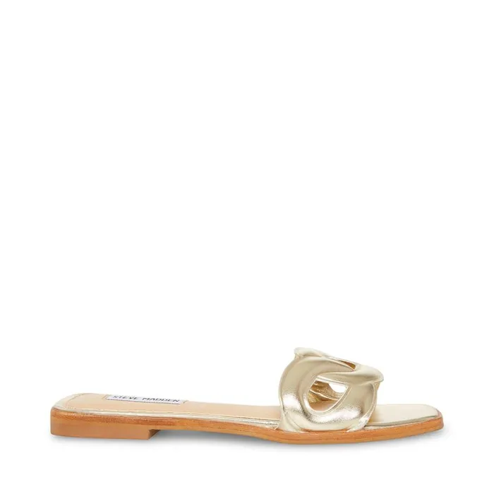Steve Madden Helene Gold Womens Sandals