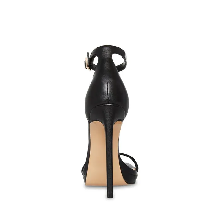 Steve Madden Iridessa Black Leather Womens Heels Steve Madden Iridessa Black Leather Womens Heels