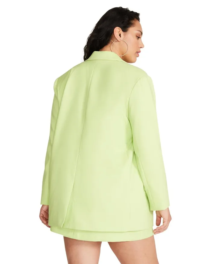 Steve Madden Kaira Blazer Green Womens Jackets and Coats