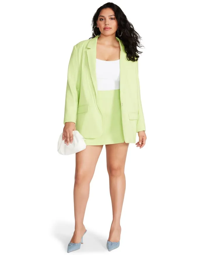 Steve Madden Kaira Blazer Green Womens Jackets and Coats