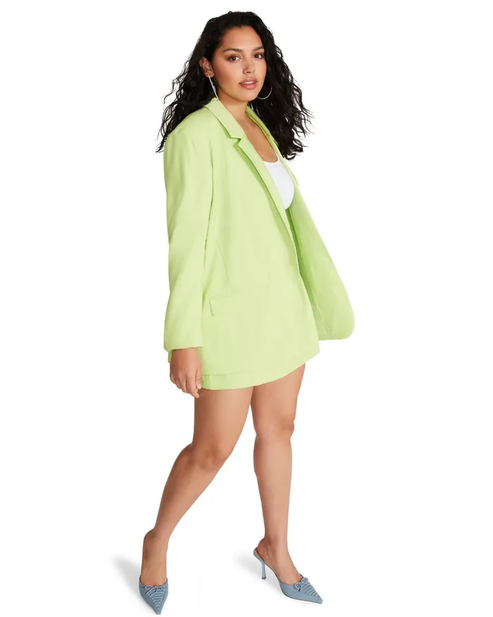 Steve Madden Kaira Blazer Green Womens Jackets and Coats