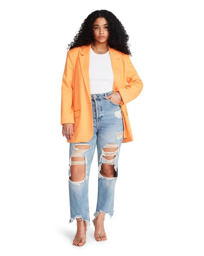 Steve Madden Kaira Blazer Orange Womens Jackets and Coats