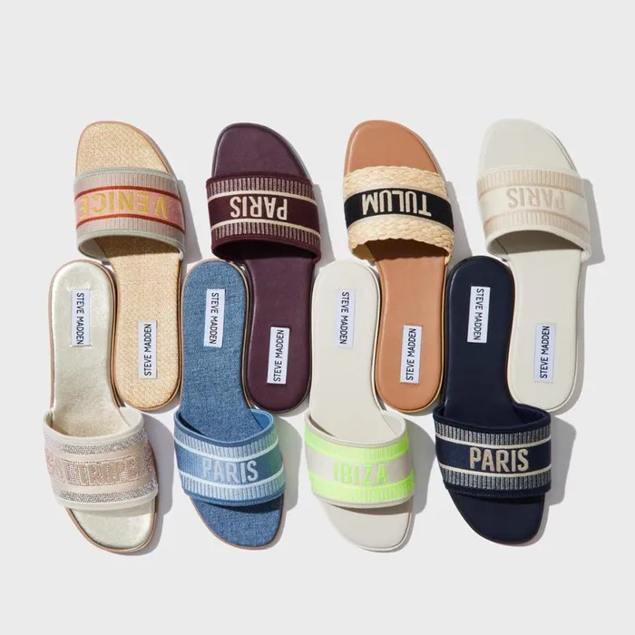 Steve Madden Knox Navy Multi Womens Sandals