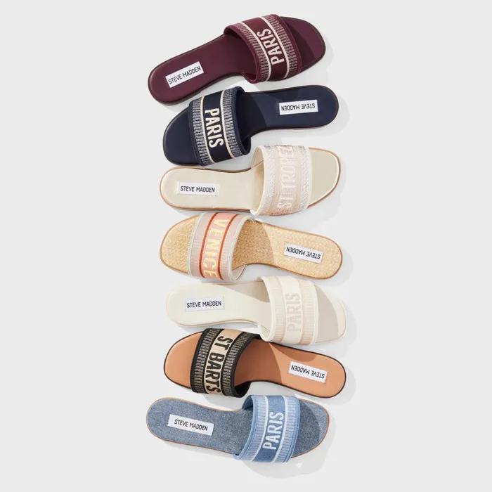 Steve Madden Knox Navy Multi Womens Sandals