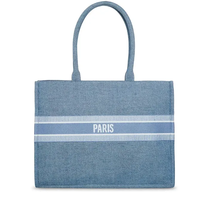 Steve Madden Knox Tote Denim Multi Womens Shoulder Bags