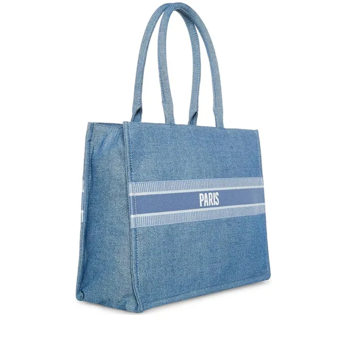 Steve Madden Knox Tote Denim Multi Womens Shoulder Bags