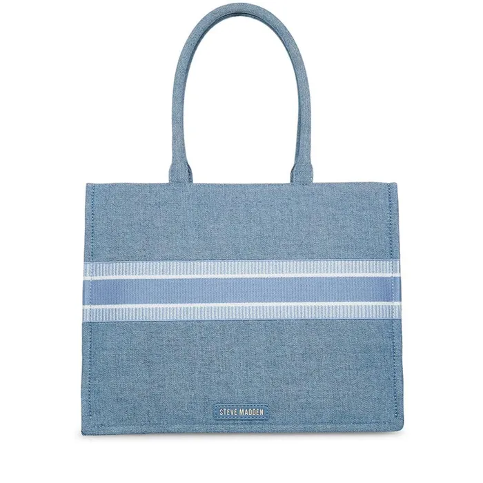 Steve Madden Knox Tote Denim Multi Womens Shoulder Bags