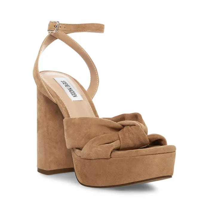 Steve Madden Lala Tan Suede Womens Heels