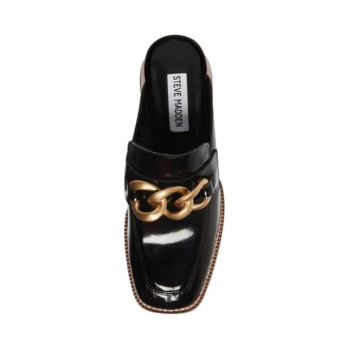 Steve Madden Lorie Black Womens Loafers and Flats