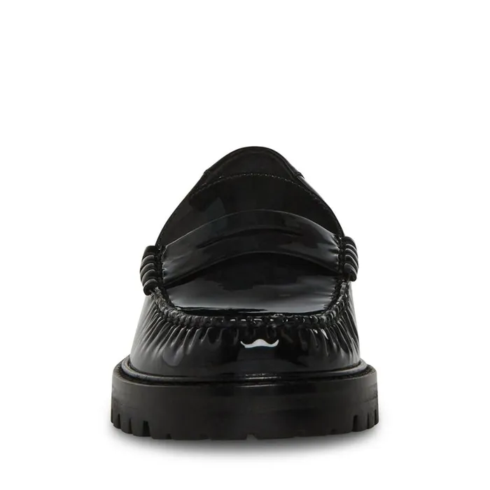 Steve Madden Madelyn Black Patent Womens Loafers and Flats