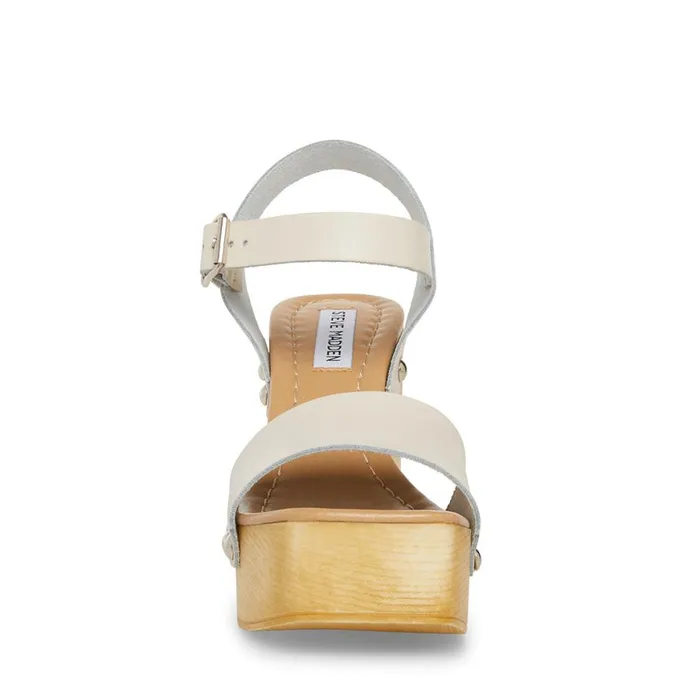 Steve Madden Magnolia Bone Leather Womens Sandals