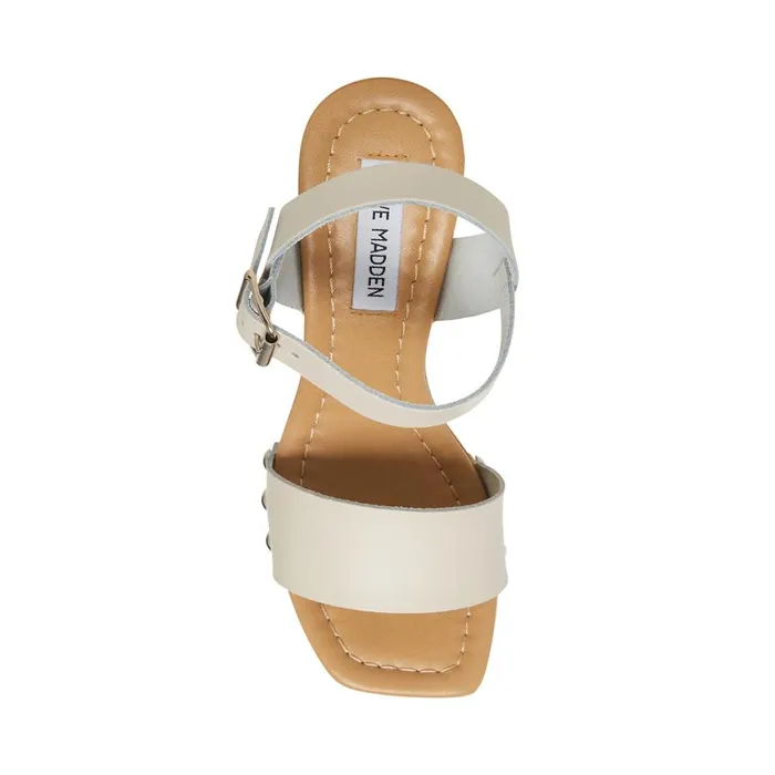 Steve Madden Magnolia Bone Leather Womens Sandals