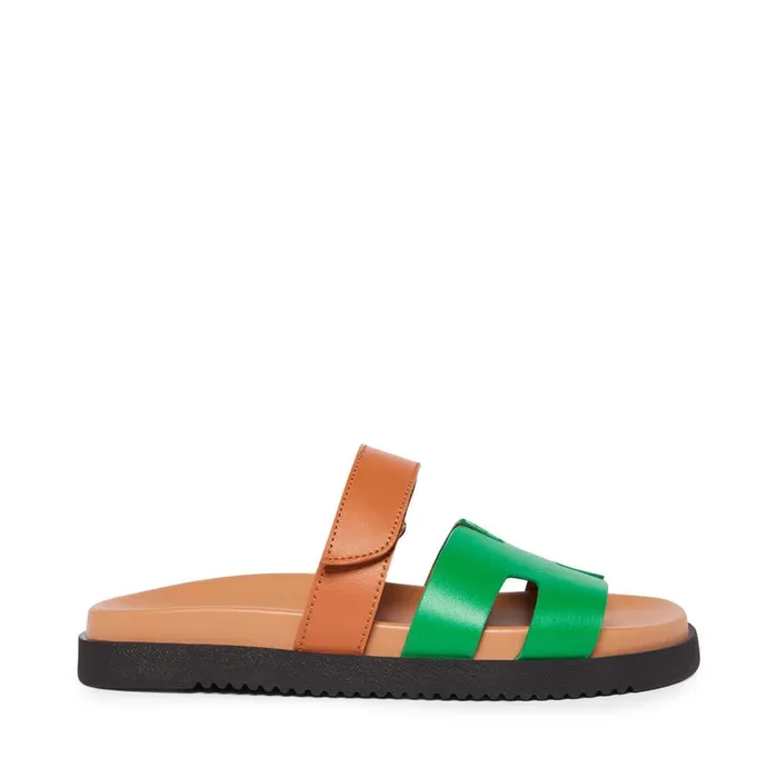 Steve Madden Mayven Green Multi Womens Sandals