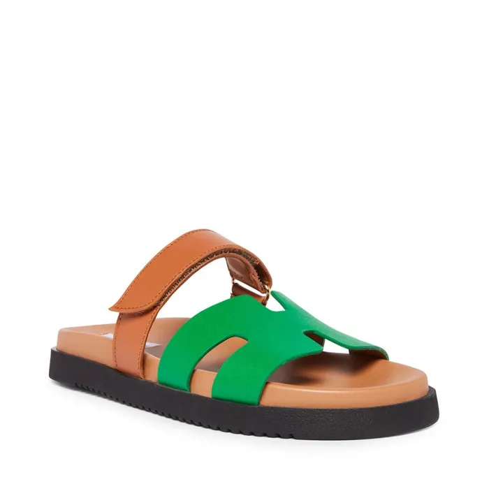Steve Madden Mayven Green Multi Womens Sandals