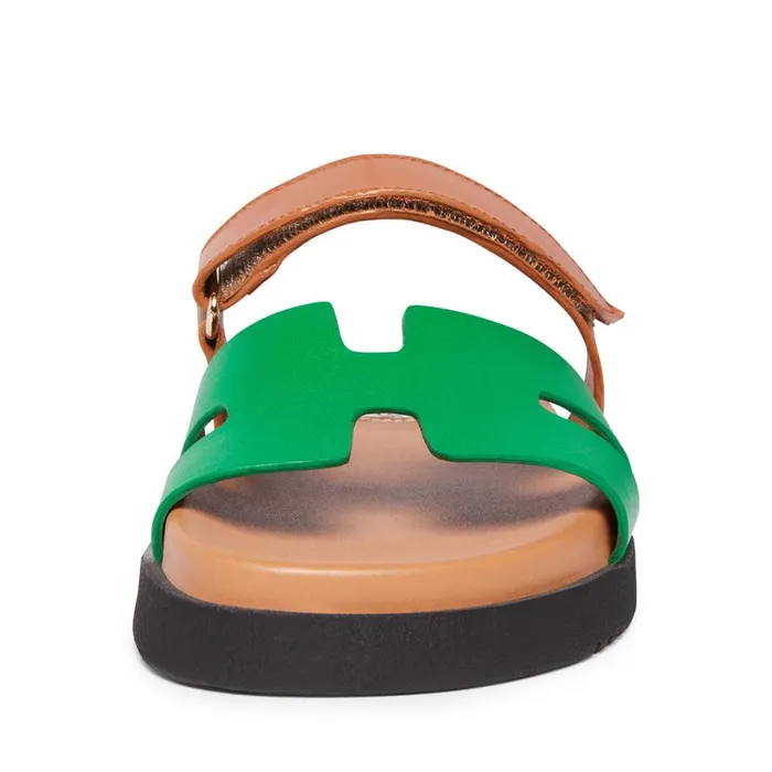 Steve Madden Mayven Green Multi Womens Sandals