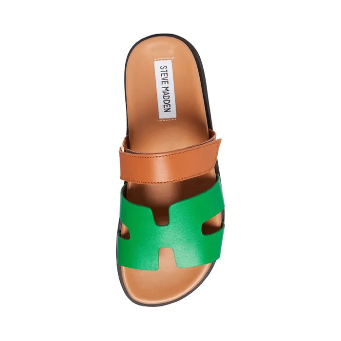 Steve Madden Mayven Green Multi Womens Sandals