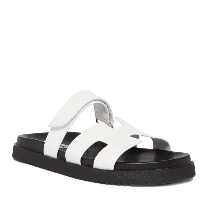 Steve Madden Mayven WhiteBlack Womens Sandals
