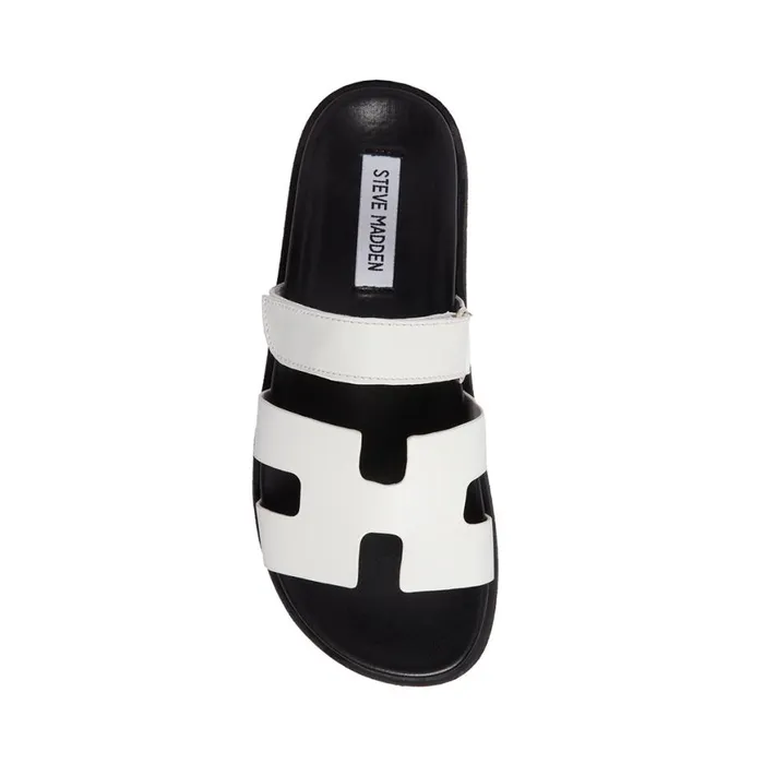 Steve Madden Mayven WhiteBlack Womens Sandals