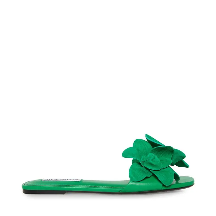 Steve Madden Melena Green Suede Womens Sandals