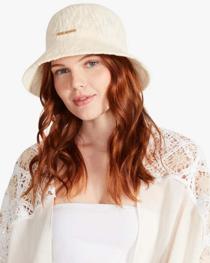 Steve Madden Molded Poly Yarn Bucket Hat Cream Womens Hats Scarves and Gloves Steve Madden Molded Poly Yarn Bucket Hat Cream Womens Hats Scarves and Gloves