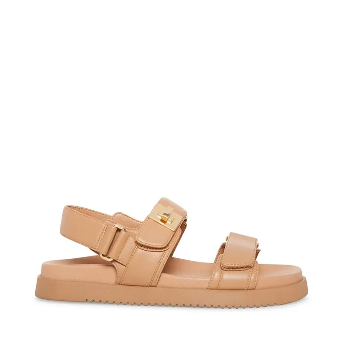 Steve Madden Mona Tan Leather Womens Sandals