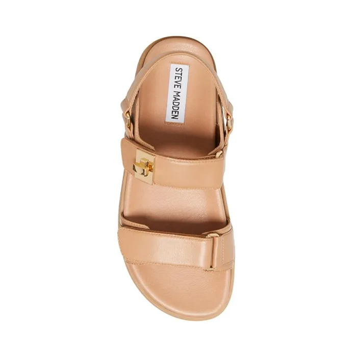 Steve Madden Mona Tan Leather Womens Sandals