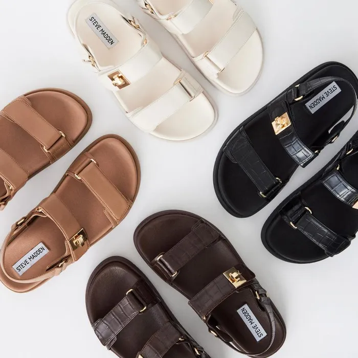 Steve Madden Mona Tan Leather Womens Sandals