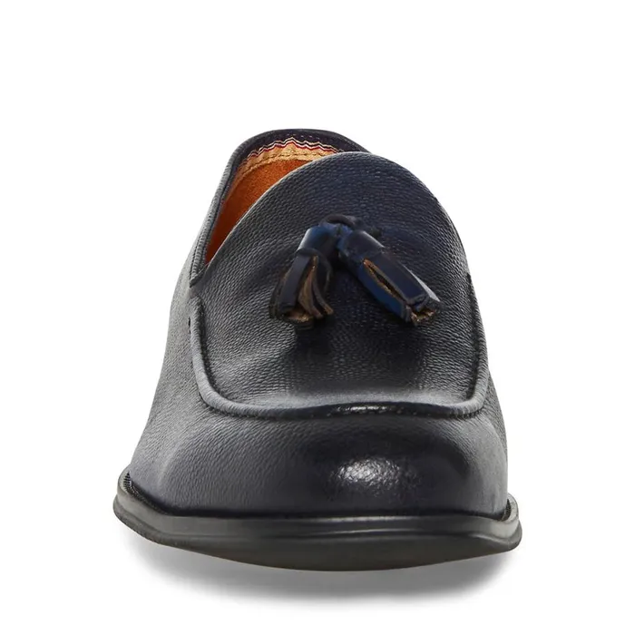 Steve Madden Paen Navy Leather Mens Loafers Steve Madden Paen Navy Leather Mens Loafers
