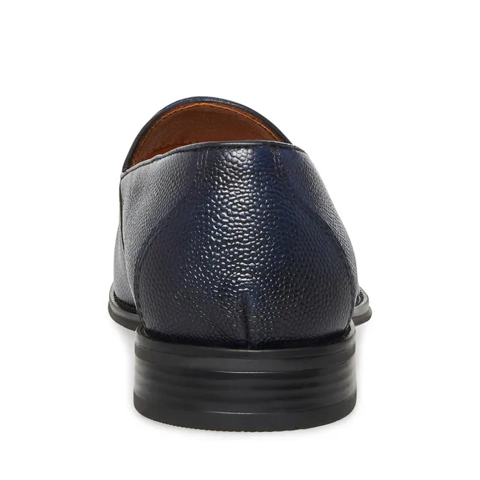 Steve Madden Paen Navy Leather Mens Loafers Steve Madden Paen Navy Leather Mens Loafers