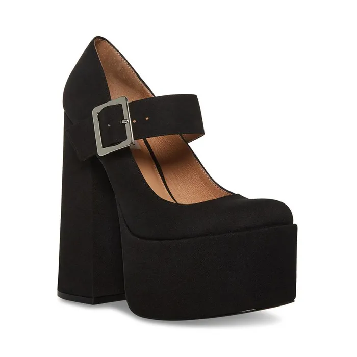 Steve Madden Plaza Black Womens Heels