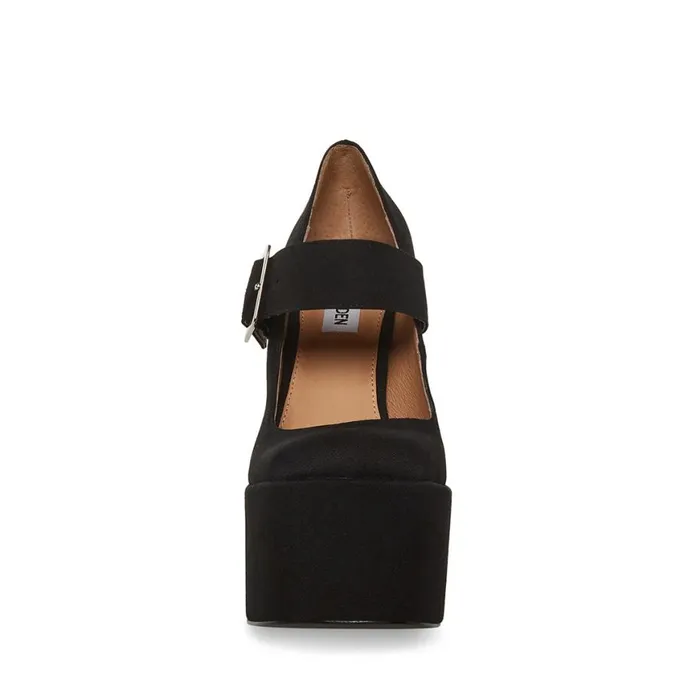 Steve Madden Plaza Black Womens Heels