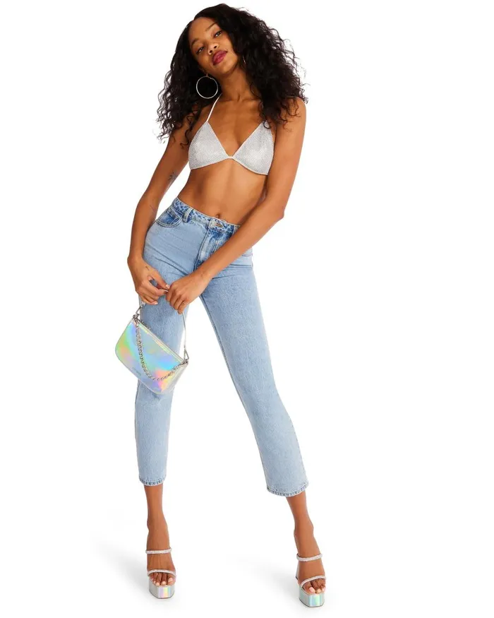 Steve Madden Rhinestone Bikini Top Womens Tops and Shirts