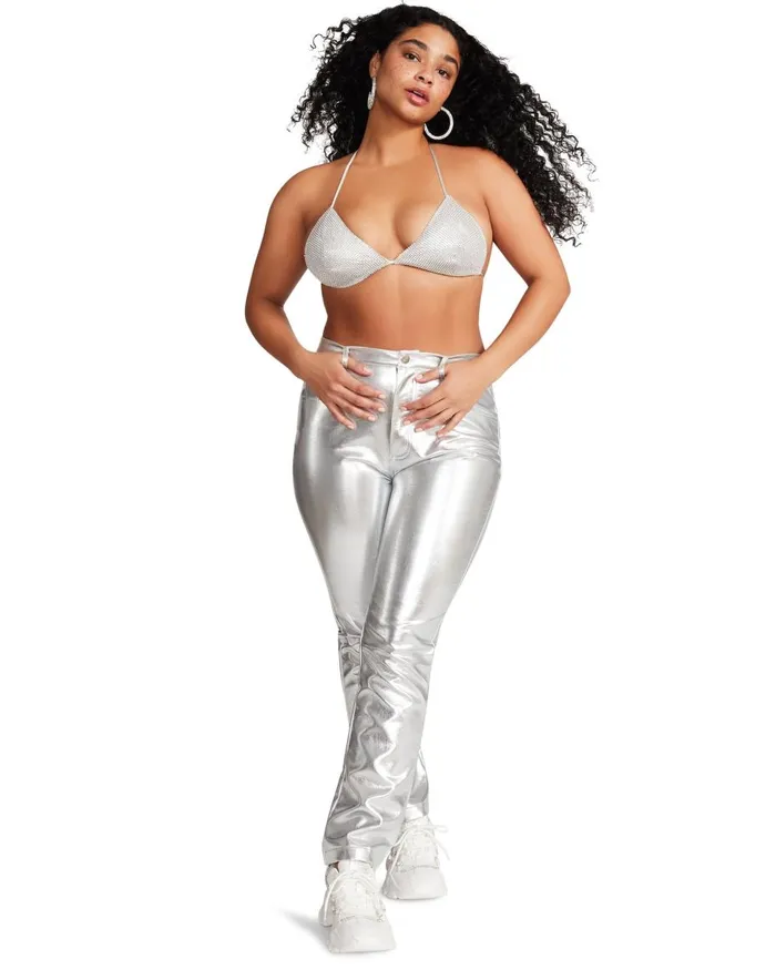 Steve Madden Rhinestone Bikini Top Womens Tops and Shirts