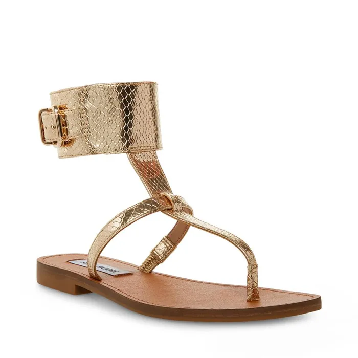 Steve Madden Rico Gold Snake Womens Sandals