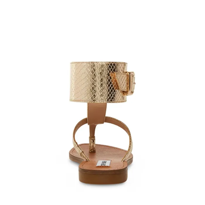 Steve Madden Rico Gold Snake Womens Sandals