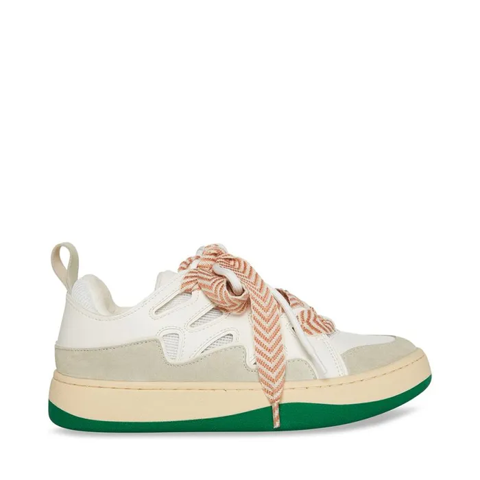 Steve Madden Roaring WhiteGreen Womens Sneakers