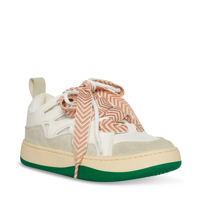 Steve Madden Roaring WhiteGreen Womens Sneakers