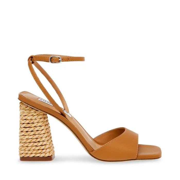 Steve Madden Rozlyn Tan Leather Womens Heels